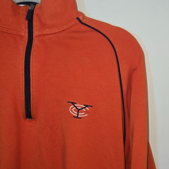Bobby Jones Pullover Orange Golf 1/4 Zip Long Sleeve Sweatshirt Mens Size L - Picture 3 of 8